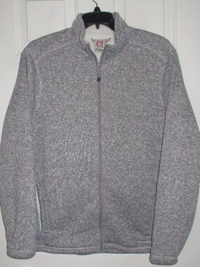 Avalanche Mens L/S Winter-weight Knit Fleece-lined Full Zip Sweater NWOT- Size L